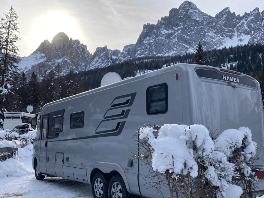 Kälte beim Camping Winter Wohnmobil